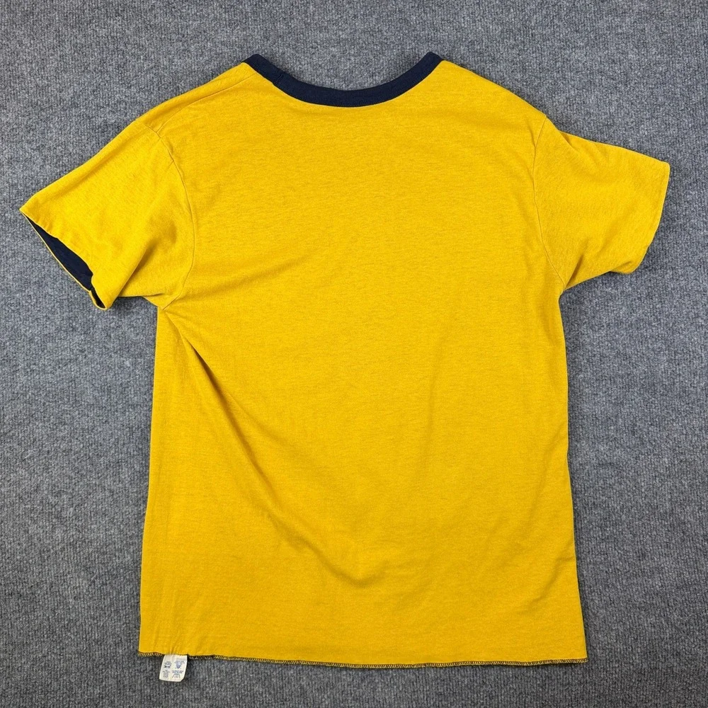 Vintage Champion Double Face T Shirt Mens L Reversible Phys Ed Made in USA 80s - Picture 4 of 11